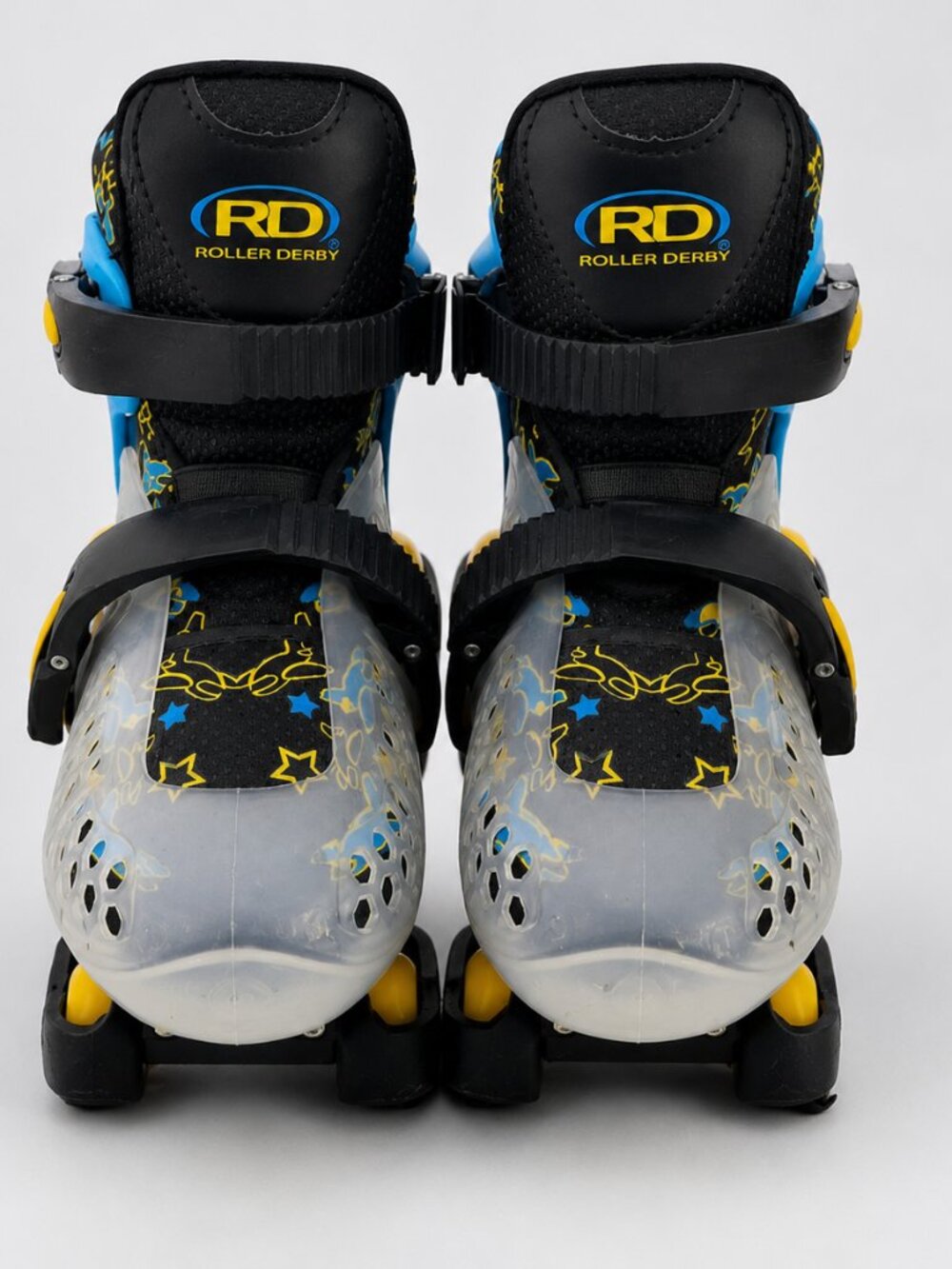 Roller Derby Fun Roll Adjustable Kids Roller Skates Youth Size 11-2 Blue Yellow